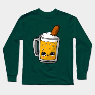 beer and sausage, Oktoberfest kawaii art. cute. Long Sleeve T-Shirt